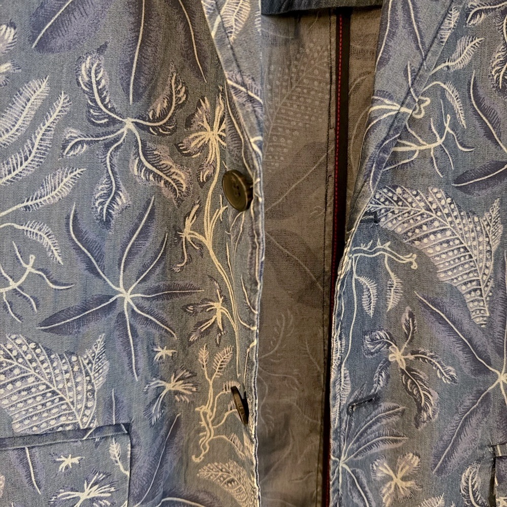 Blue Patterned Women's Jacket - image 4